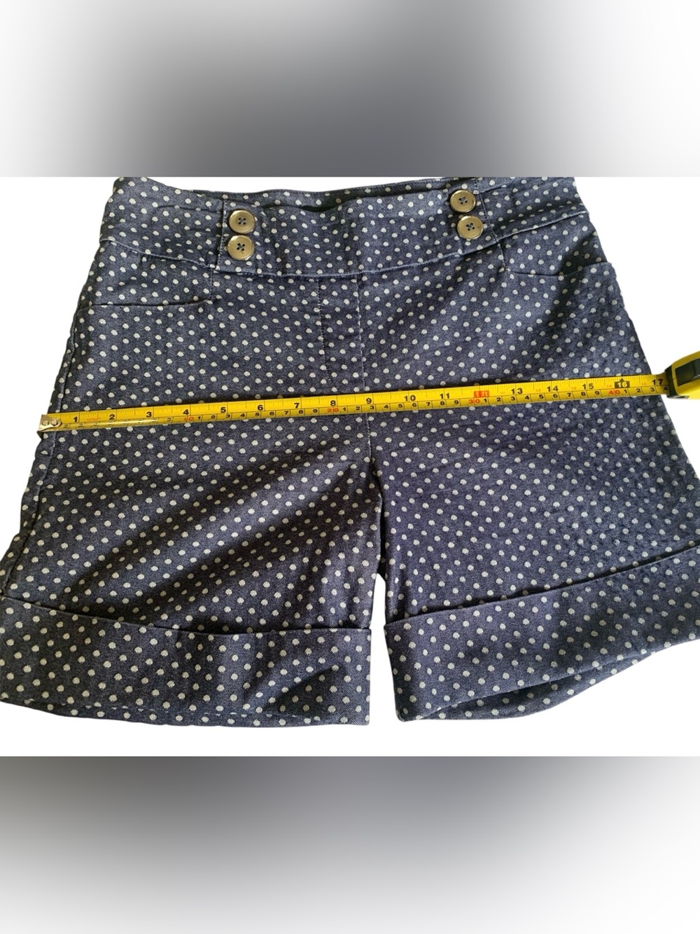 Rekucci Polka Dot Navy Women's Shorts - Picture 5 of 9